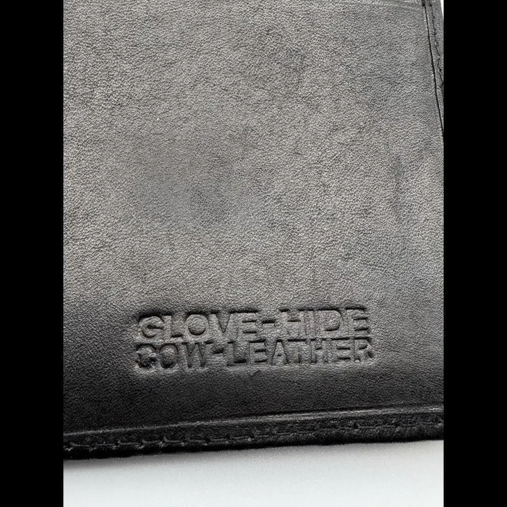 East West Hand Crafted Bi Fold Genuine Leather Glove Hide Cow Leather Wallet